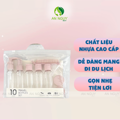 Set Chiết Mỹ Phẩm Travel Bottels Set (10 món)