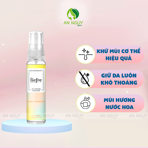 Xịt Khử Mùi Refre Deodorant Whitening Perfume Mist Hương Nước Hoa 30ml