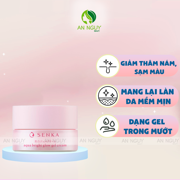 Kem Dưỡng Senka White Beauty Glow Gel Cream Sáng Da, Mờ Thâm Sạm Ban Đêm 50gr