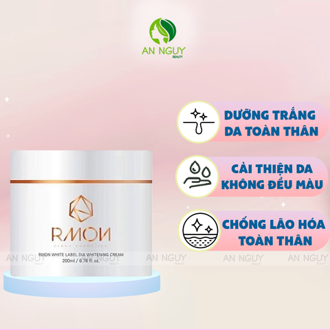 Kem Dưỡng Trắng Da Body Rmon White Label Dia Whitening Cream 200ml