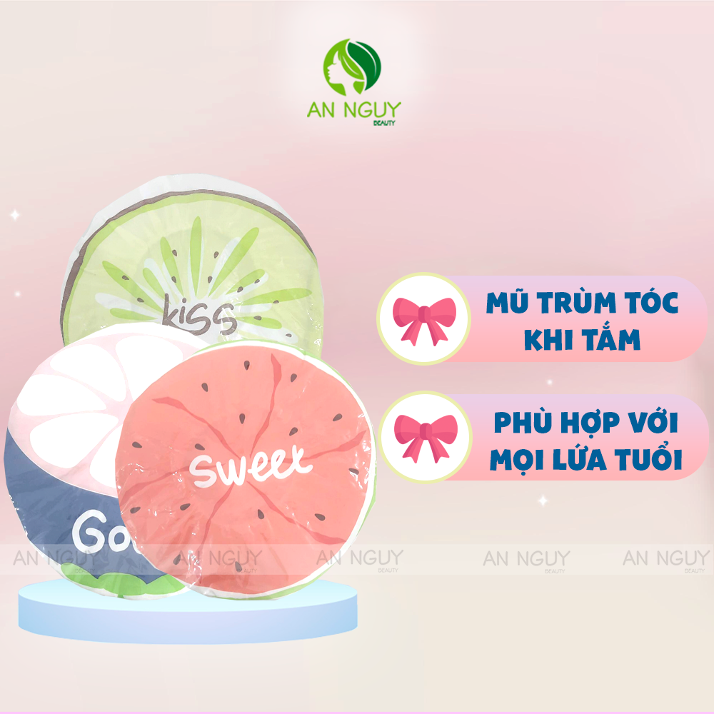 Mũ Trùm Tóc Khi Tắm Hình Hoạt Hình Dễ Thương Nhiều Màu