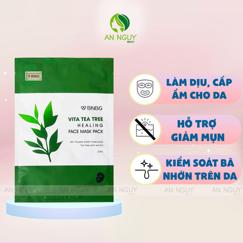 Mặt Nạ Tràm Trà BNBG Vita Teatree Healing Face Giảm Mụn 30ml