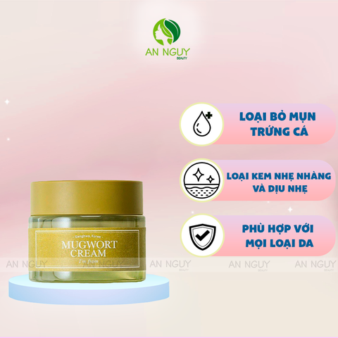 Kem Dưỡng I’m From Mugwort Cream Chiết Xuất Ngải Cứu Làm Dịu, Dưỡng Ẩm 50gr