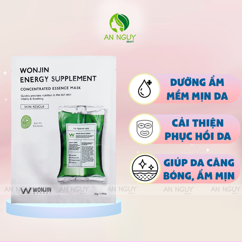 Mặt Nạ Wonjin Energy Supplement Concentrated Essence Mak Phục Hồi, Cải Thiện Da 30gr