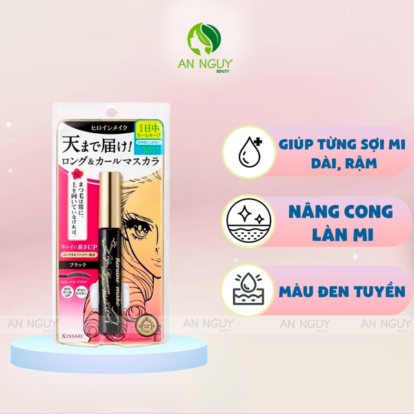 Chuốt Mi Kissme Heroine Make Long Up Mascara Super Làm Dài Và Cong Mi Tối Đa Màu Đen 6gr