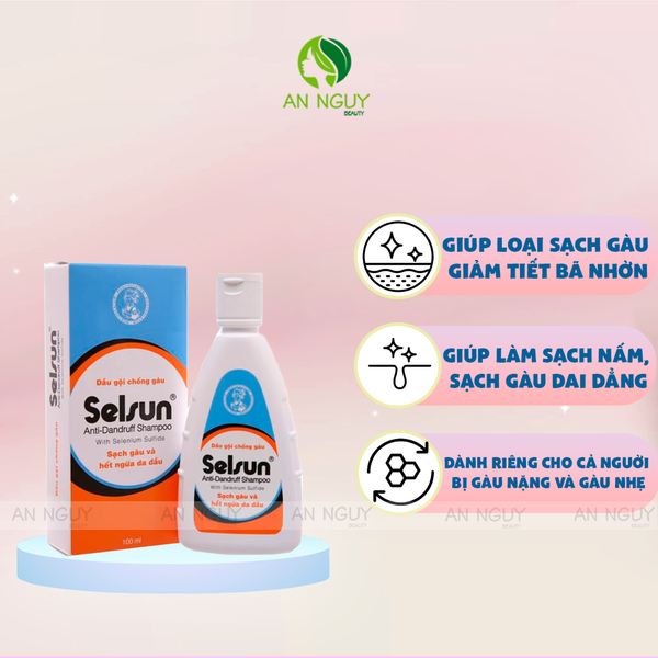 Dầu Gội Selsun Anti-Dandruff Shampoo Chống Gàu Ngứa, Nấm Da Đầu