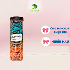 Hộp 100 Chun Cột Tóc Xoắn Thừng Nhiều Màu