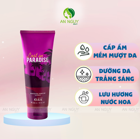 Sữa Dưỡng Thể Malissa Kiss Angel Whitening Perfume Body Lotion Dưỡng Sáng Hương Nước Hoa 226gr