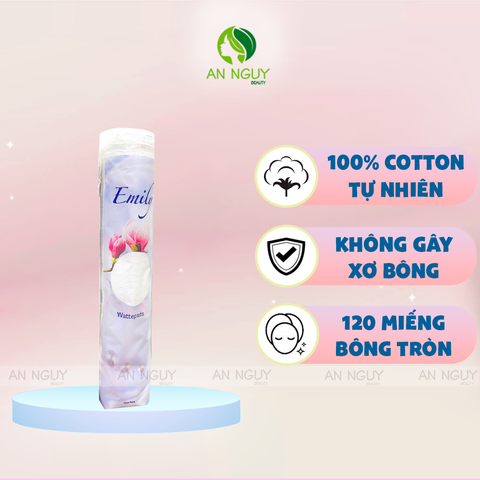 Bông Tẩy Trang Emily Wattepads 120 Miếng