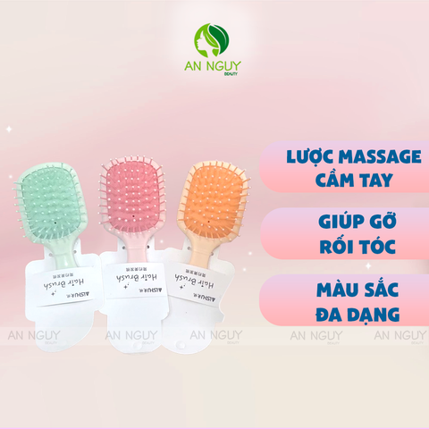 Lược Cầm Tay Mini Massage Đầu, Gỡ Rối Tóc Nhiều Màu Xinh Xắn