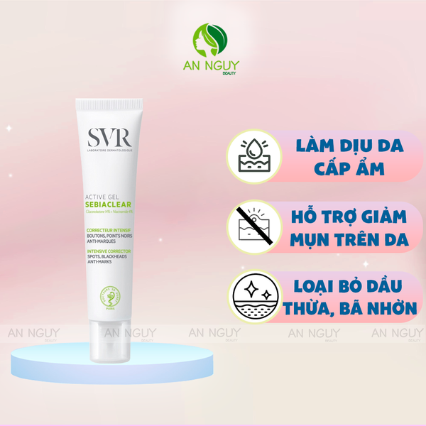 Gel Dưỡng SVR Sebiaclear Active Giúp Giảm Mụn & Dầu Nhờn 40ml