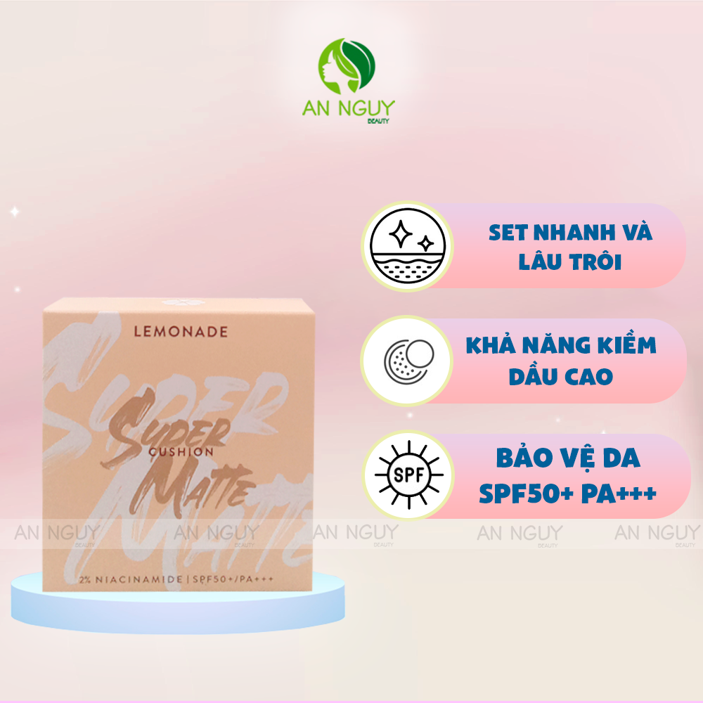 Phấn Nước Lemonade Supermatte Cushion Kiềm Dầu 15gr