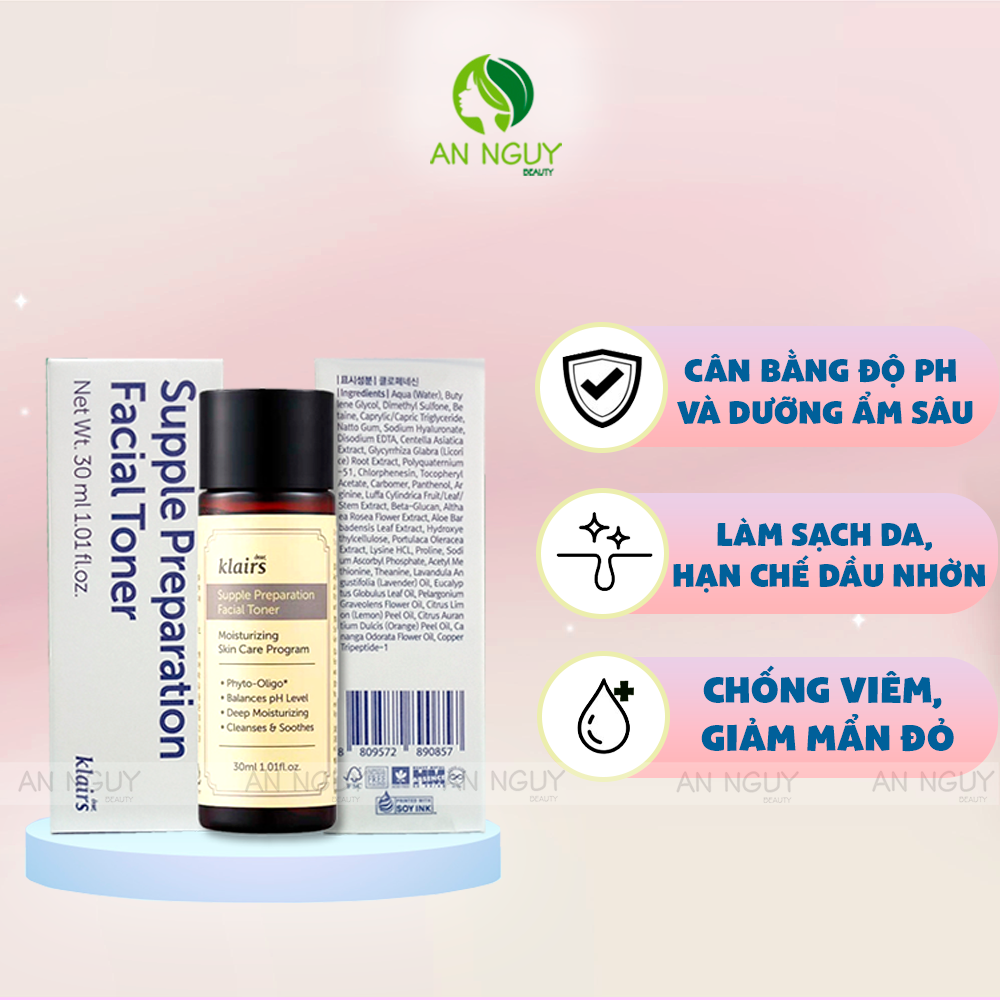 Nước Hoa Hồng Có Mùi Klairs Supple Preparation Facial Toner Phục Hồi, Cấp Ẩm Cho Da