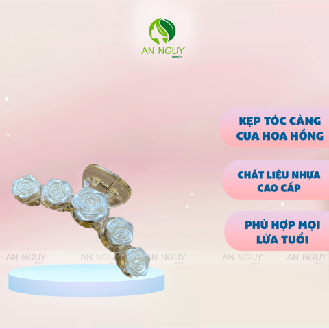 Cào Tóc Đính Hoa Hồng Trắng