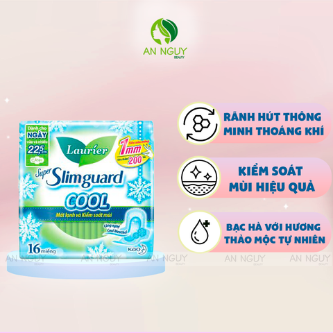 Băng Vệ Sinh Laurier Super Slimguard Cool Mát Lạnh