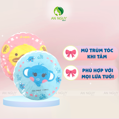 Mũ Trùm Tóc Khi Tắm Hình Hoạt Hình Dễ Thương Nhiều Màu