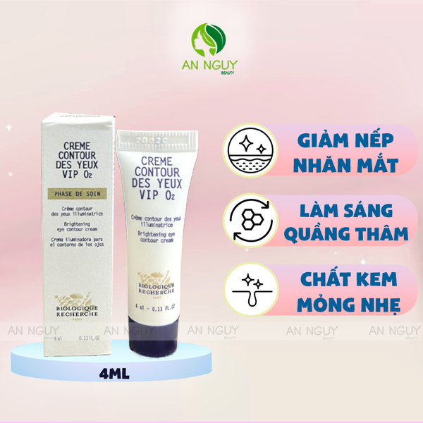 Kem Dưỡng Mắt Biologique Recherche Creme Contour Des Yeux VIP O2 Trị Thâm Quầng Mắt  Miniszie 4ml