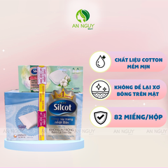 [MUA 2 TẶNG 1] Bông Tẩy Trang Silcot Cotton Pads Xanh Dương (82 Miếng x 2)