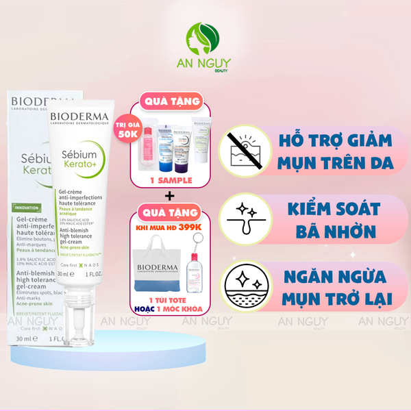 Kem Dưỡng Làm Giảm Mụn Bioderma Sebium Kerato+ Anti-Imperfection Gel-Cream