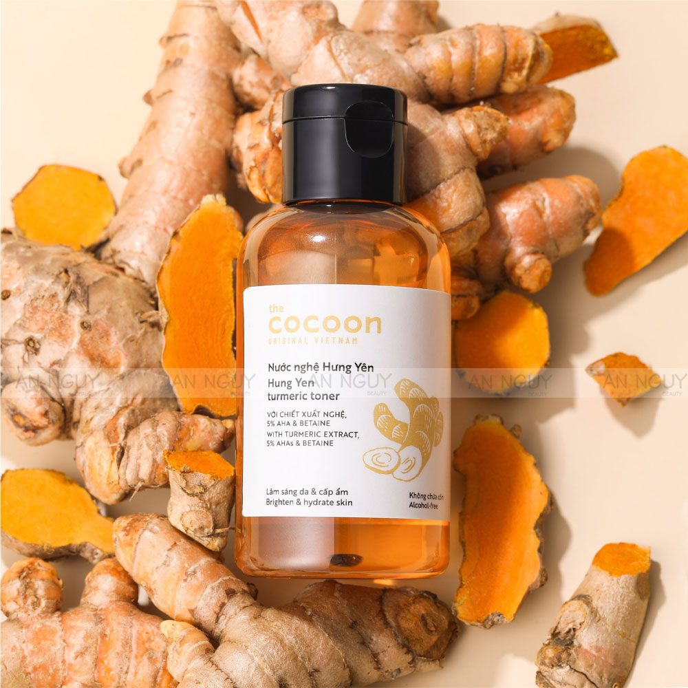 Nước Hoa Hồng Cocoon Hung Yen Turmeric Toner Chiết Xuất Từ Nghệ Hưng Yên