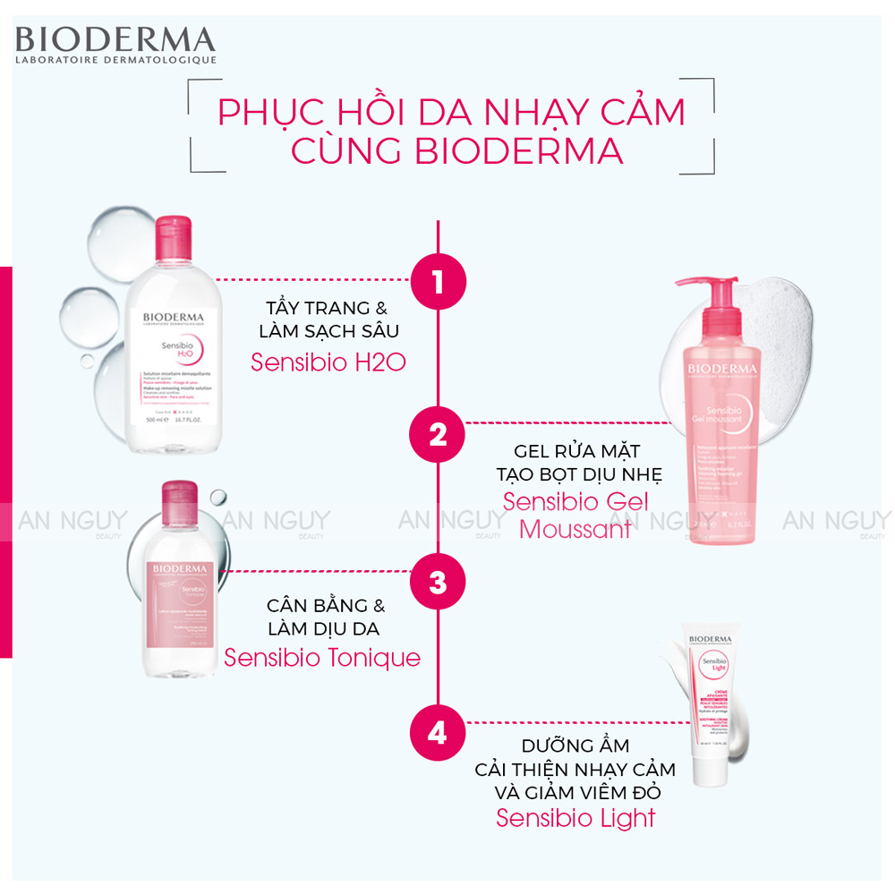 Nước Tẩy Trang Bioderma Sensibio H2O Cho Da Thường, Khô, Nhạy Cảm