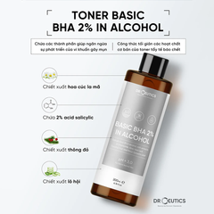 Nước Cân Bằng DrCeutics Basic BHA 2% In Alcohol Làm Sạch Da, Tẩy Tế Bào Chết