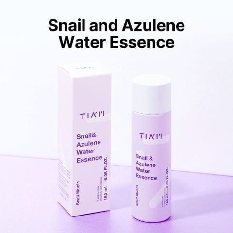 Nước Dưỡng Tia'm Snail & Azulene Water Essence Phục Hồi Da 180ml