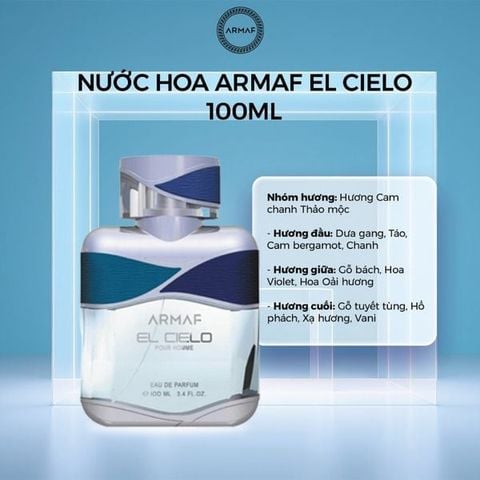 Nước Hoa Nam Armaf El Cielo Pour Homme EDP Spray 105ml