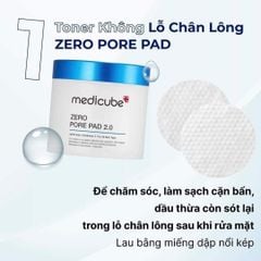 Nước Hoa Hồng Dạng Miếng Medicube Zero Pore Pad 2.0 Thu Nhỏ Lỗ Chân Lông 70 Miếng