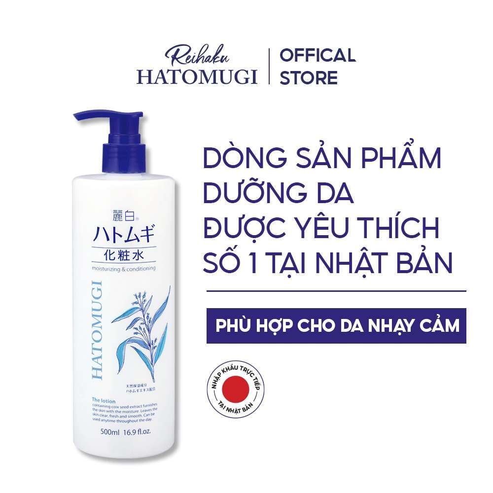 Nước Hoa Hồng Hatomugi Moisturising & Conditioning The Lotion Dưỡng Ẩm Cho Da 500ml