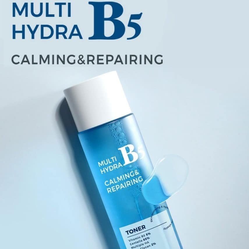 Nước Hoa Hồng Phục Hồi Dưỡng Trắng PrettySkin Multi Hydra B5 Calming & Repairing Toner 205ml