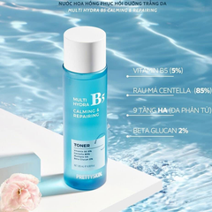 Nước Hoa Hồng Phục Hồi Dưỡng Trắng PrettySkin Multi Hydra B5 Calming & Repairing Toner 205ml