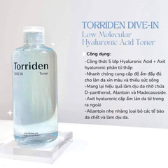 Nước Hoa Hồng Torriden Dive In Toner Low Molecular Hyaluronic Acid Cấp Nước Chuyên Sâu 300ml
