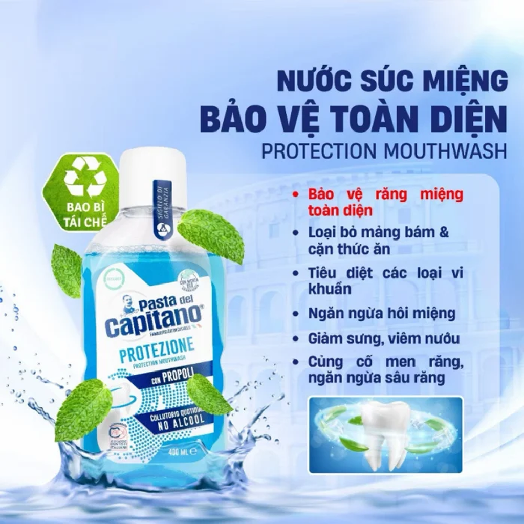 Nước Súc Miệng Pasta Del Capitano 400ml