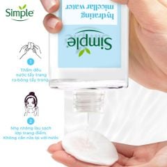 Nước Tẩy Trang Simple Hydrating Micellar Water Cấp Ẩm Da Khô