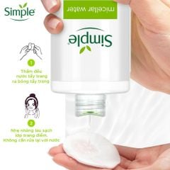 Nước Tẩy Trang Simple Micellar Cleansing Water Làm Sạch Da Dịu Nhẹ