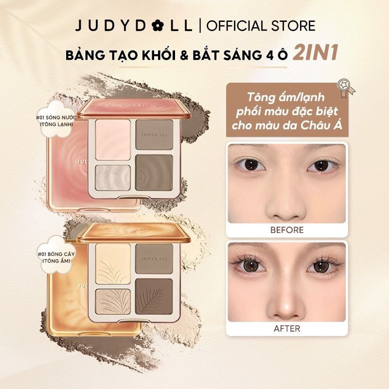 Phấn Bắt Sáng Và Tạo Khối Judydoll Highlight & Contour