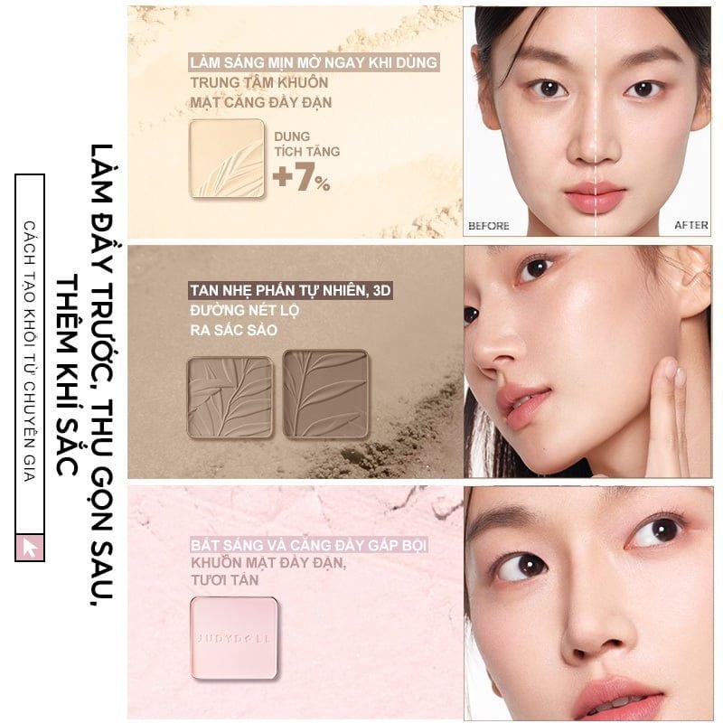 Phấn Bắt Sáng Và Tạo Khối Judydoll Highlight & Contour
