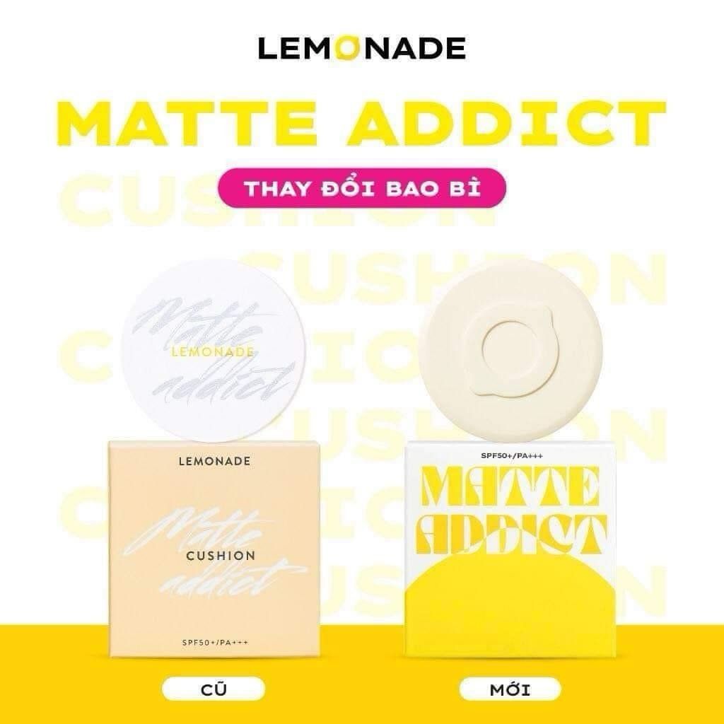 Phấn Nước Lemonade Matte Addict Cushion SPF50+ PA+++ 15gr