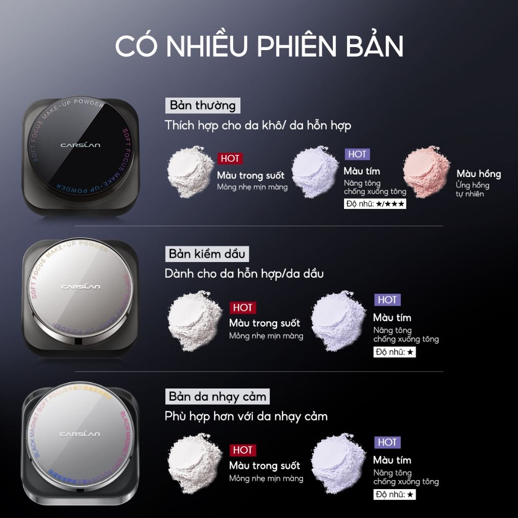 Phấn Phủ Dạng Bột Carslan Soft Focus Make-Up Powder