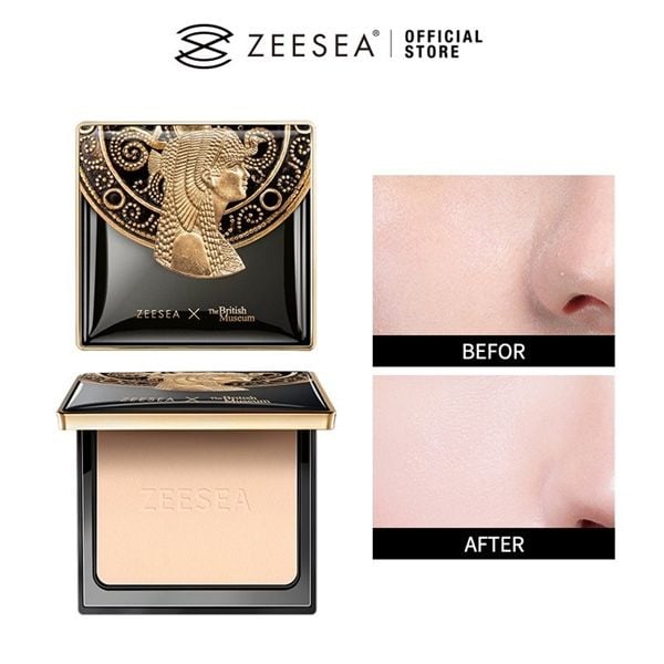 Phấn Phủ Dạng Nén Zeesea X The British Museum Refreshing Silky Powder 8g
