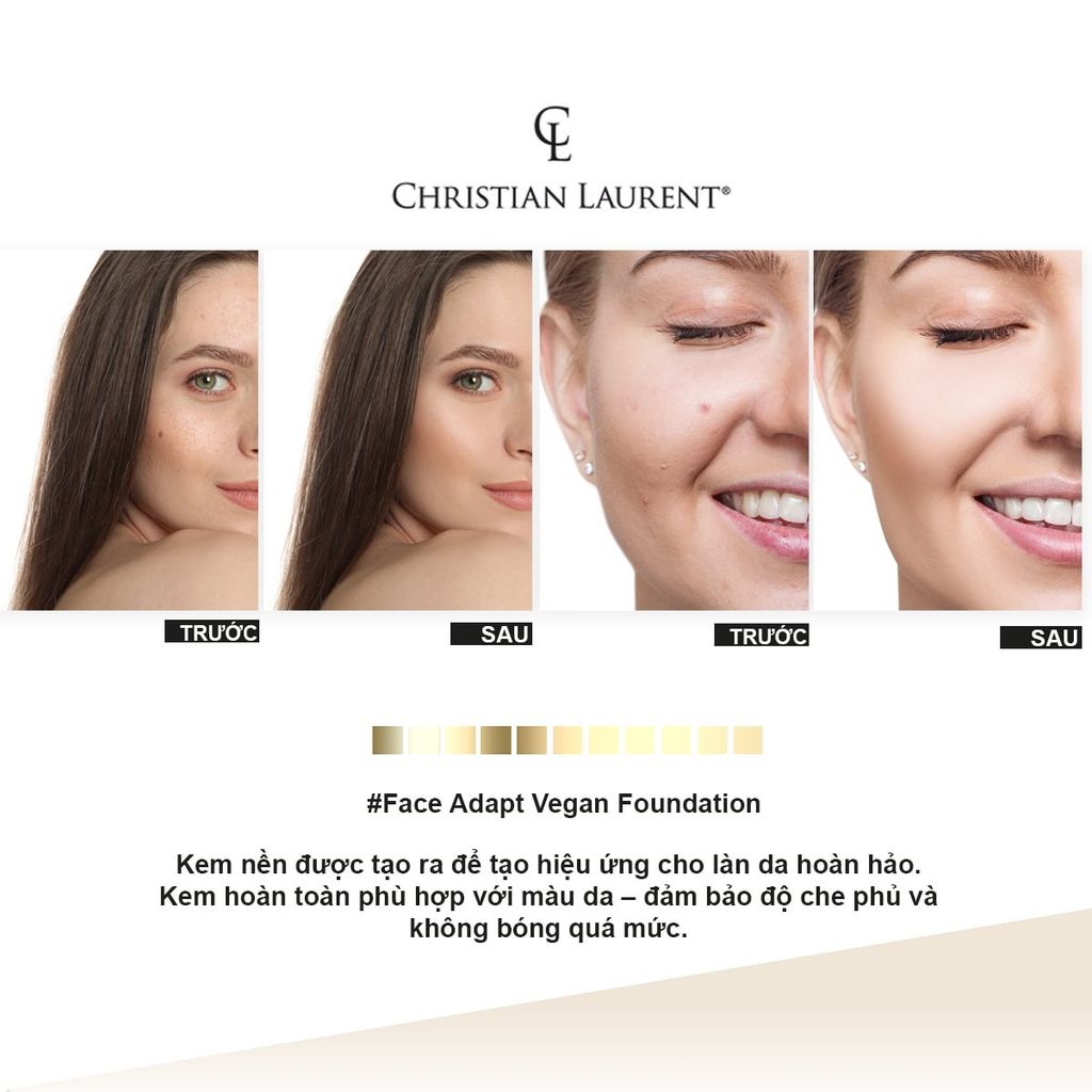 Kem Nền Christian Laurent Face Adapt Correcting & Adapting Luxury Foundation 30ml