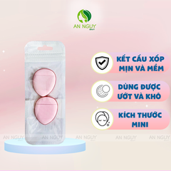 Set 2 Mút Tán Kem Nền/ Kem Che Khuyết Điểm Mini