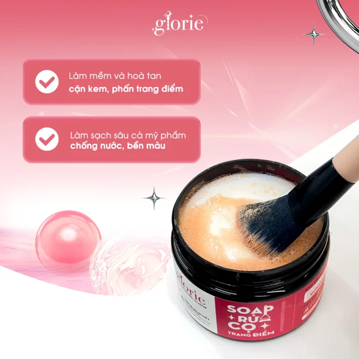 Sáp Rửa Cọ Trang Điểm Glorie Brush Cleansing Soap 130g