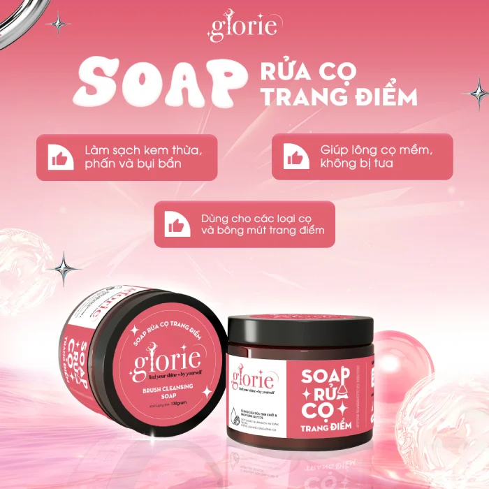 Sáp Rửa Cọ Trang Điểm Glorie Brush Cleansing Soap 130g