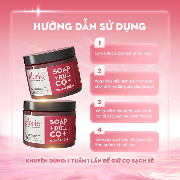 Sáp Rửa Cọ Trang Điểm Glorie Brush Cleansing Soap 130g