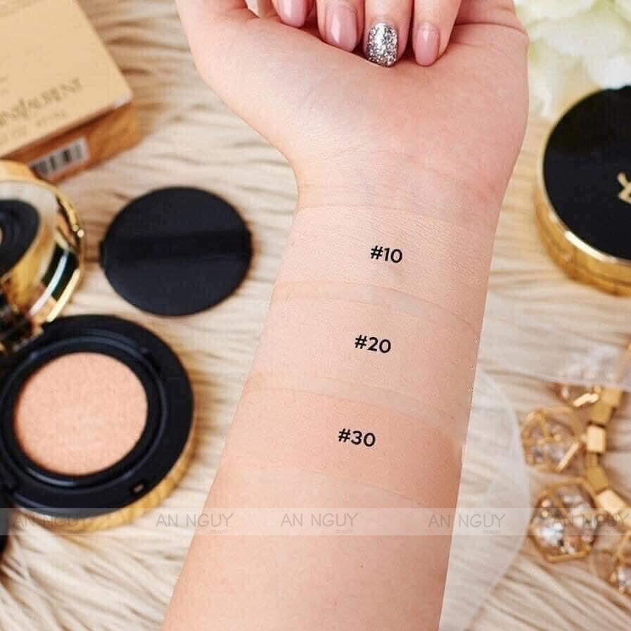 Phấn Nước YSL Le Cushion Encre De Peau Luminous Matte (Vỏ Da Đen)