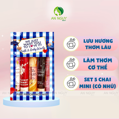 Set 5 Chai Chiết Xịt Thơm Bath & Body Works (10ml x 5)