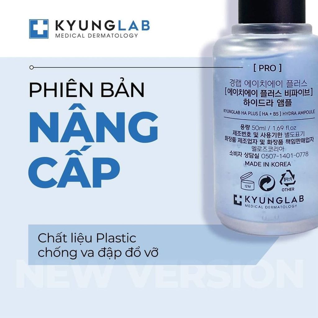 Serum Cấp Ẩm Căng Bóng Da Kyung Lab HA Plus [HA + B5] Hydra Ampoule 50ml