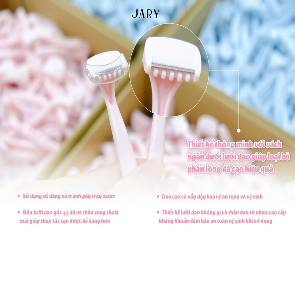 Set 2 Dao Cạo Lông Toàn Thân Jary Body Razor Nhiều Màu